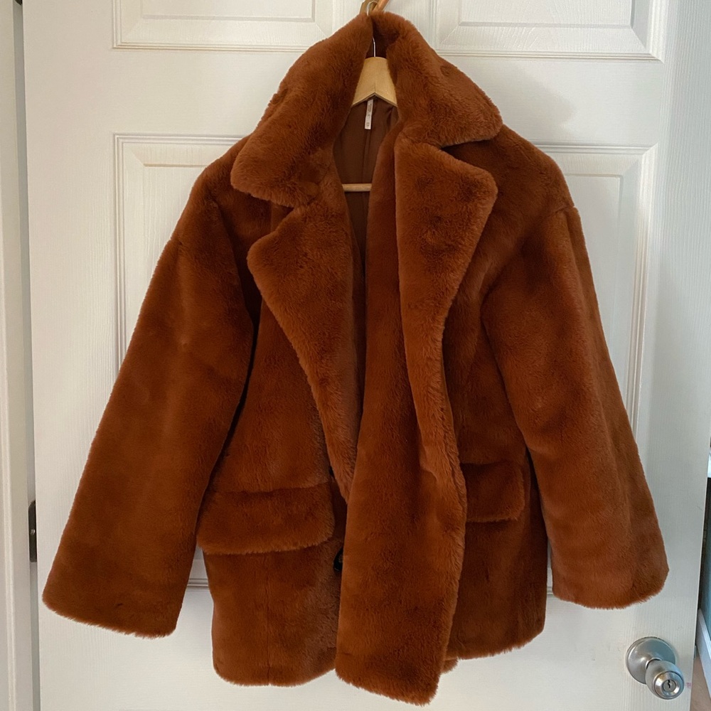 Free People Faux Fur Coat